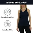 thumbnail image 2 of Women's Regular Fit Cotton Blend Ribbed Tank Tops - Soft Breathable, Gym & Lounge Wear (M-2XL), 2 of 5
