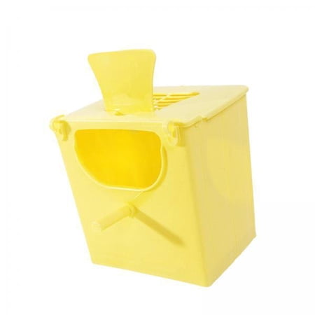 veloris 2xBird Breeding Box Stable Cage Accessories for Conures Canary Finch Lovebirds Yellow 2 Pcs