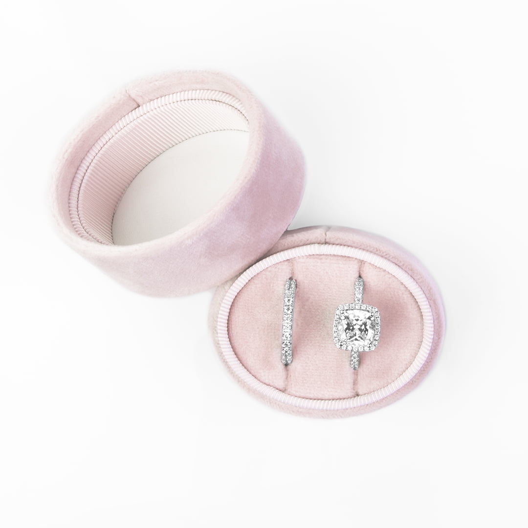 velvet double ring box