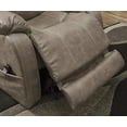 thumbnail image 2 of Benjara BM209651 43.5 x 36.5 x 41 in. Leatherette Metal Frame Power Recliner with Adjustable Headrest, Light Brown, 2 of 5