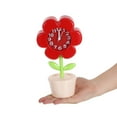 thumbnail image 5 of STRANDCHIC Red Flower Alarm Clock with Silent Movement, Portable Bedside Table Clock for Home and Office Decor, 5 of 8