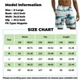 thumbnail image 3 of JULMCOMO Men's Hawaiian Beach Shorts Hawaiian Tropical Print Lounge Shorts Drawstring Elastic Waist Loose Casual Vacation Shorts with Pockets White XL, 3 of 5