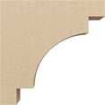 thumbnail image 3 of 4"W x 16"D x 16"H Thin Mediterranean Rough Cedar Woodgrain TimberThane Corbel, Primed Tan, 3 of 6