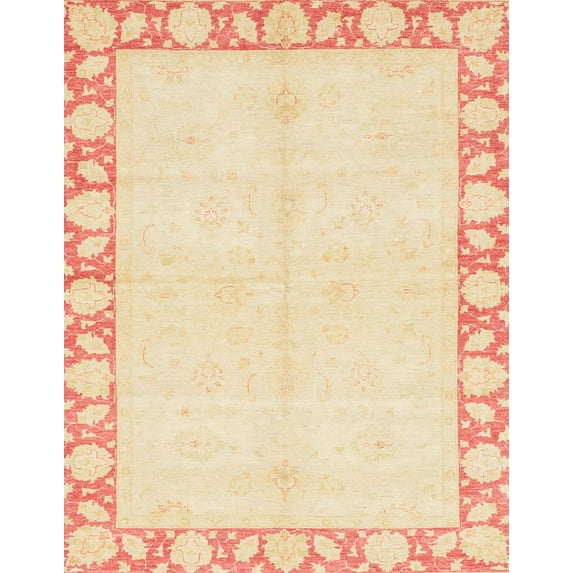 Ahgly Company Machine Washable Indoor Rectangle Abstract Khaki Gold Area Rugs, 8' x 12'