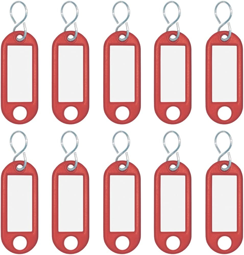 Plastic Key Fob (Interchangeable Labels) Pack of 10