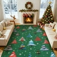 thumbnail image 5 of COZONY 9x12 Christmas Area Rug, Non-Slip Washable Low Pile Extra Large Rug, Xmas Tree Pattern, Green, Holiday Decor for Living Room & Bedroom, 5 of 7