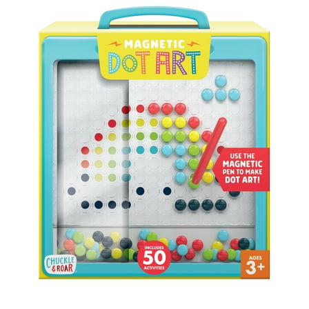 Chuckle & Roar Magnetic Dot Art Designer, Color and Stencil Art for Preschoolers by Buffalo Games