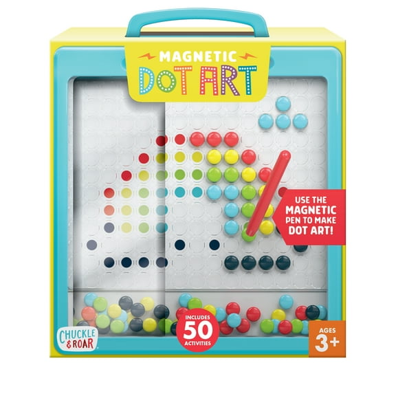 Chuckle & Roar Magnetic Dot Art Designer, Color and Stencil Art for Preschoolers by Buffalo Games