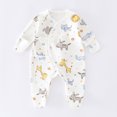 thumbnail image 2 of Baby Sweater Knit Romper Hat Booties Newborn Infant Set Long Sleeve Cute Outfit Boy Girls Clothe 3-6 Months Newborn Crawling Suits Light Blue, 2 of 4