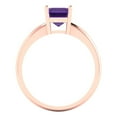 thumbnail image 4 of Solitaire Engagement Ring for Women - 1ct Natural Amethyst in 14K Rose Gold Promise Ring, 4 of 6