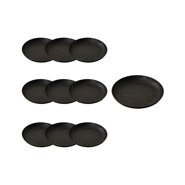 Juego de 10 platos de plástico para aperitivos, ideales para frutas, frutos secos y snacks deshidratados. Platos pequeños de 15 cm para condimentos, guarniciones y comida para picar. Ligeros,