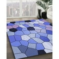 thumbnail image 3 of Ahgly Company Machine Washable Indoor Rectangle Transitional Jeans Blue Area Rugs, 8' x 10', 3 of 7