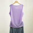 thumbnail image 5 of Duoif Womens Tank Tops, Wrap Camisole Vest, Cotton Round Neck Layering Top Womens Shirts Purple XL, 5 of 9