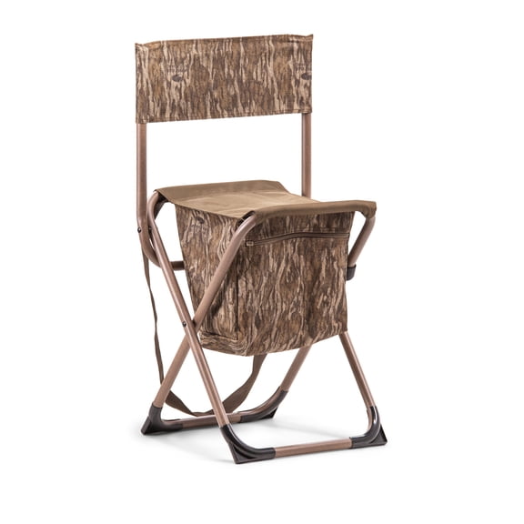 Mossy Oak Hunting Dove Chair with Storage, Mossy Oak New Bottomland Camouflage, Adult, Polyester