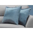 thumbnail image 2 of Pillows Set Of 2 18 X 18 Square Accent Sofa Couch Bedroom Polyester Blue, 2 of 4