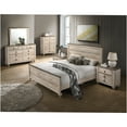 thumbnail image 2 of JERFIT 6-Piece Queen Bedroom Set in Walnut Brown, Modern Wood Bed Frame with Dresser, Mirror, 2 Nightstands and Chest, 2 of 9