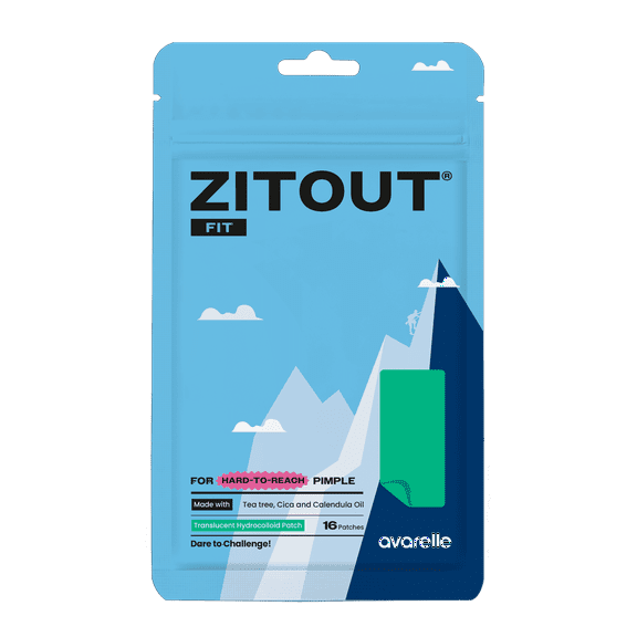 Avarelle Cosmetics ZITOUT Fit Translucent Hydrocolloid Pimple Patch, 16 ct