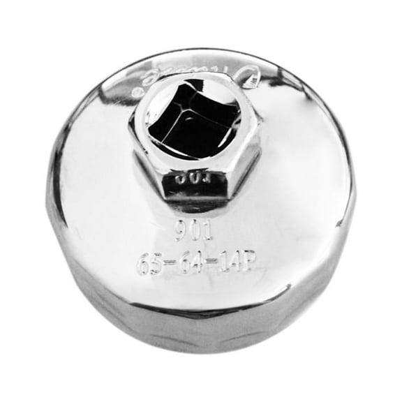 REGALWOVEN 14 Flutes 64-65mm Inner Dia Metal Oil Filter Wrench Cap Tool Remover for Car