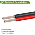 thumbnail image 3 of Unique Bargains 1 Pc 6 AWG Gauge 7FT Copper Battery Inverter Cable 3/8" Lug 5/16" Lug Red, 3 of 7
