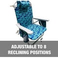 thumbnail image 4 of Bliss Hammocks BBC-350-BF | Folding Beach Chair | 5 Reclining Positions | Detachable Cooler Bag | Blue Flower, 4 of 7
