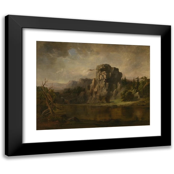 Robert S. Duncanson 14x12 Black Modern Framed Museum Art Print Titled - Robbing the Eagle's Nest (1856)