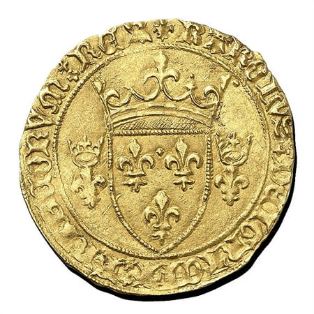 France Gold Ecu d'Or Charles VII (1422-1461 AD) MS-64 NGC
