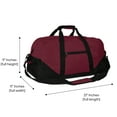 thumbnail image 7 of DALIX 21" Large Duffle Bag with Adjustable Strap in Maroon 24 Pack, 7 of 7