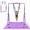 Purple, variant on Gymnastics Bar for Kids Ages 3-12 Adjustable Height, 35"-51", Stable Kids Horizontal Bar with Gymnastic Rings & Non-Slip Mat, Foldable Indoor Outdoor Gymnastics Equipment for Kids, Pink