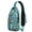 Greenish-blue-52, variant on Crossbody Sling Backpack for Women Men Flat Design Dolphin Shoulder Sling Crossbody Casual Chest Bag for Travel Sports Running Hiking