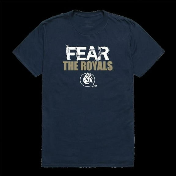 W Republic 518-573-NV2-04 Queens of Charlotte Royals Fear College T-Shirt, Navy - Extra Large