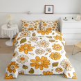 thumbnail image 2 of Manfei Vintage Flowers Daisy Queen Comforter Set,Retro Rustic Floral Bedding Sets,White Yellow Bedding Comforter Set For Men Women,Luxury Bedroom Decor Reversible,3-Piece, 2 of 8