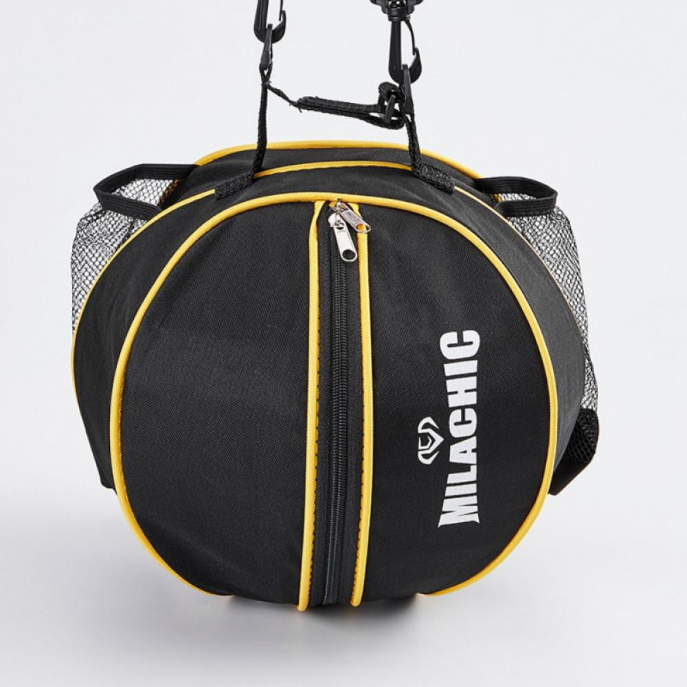Gym Team Sports Equipment Bag for Soccer Ball Travel Volleyball football School Outdoor 2 Bottle Pockets MILACHIC Basketball Bag 