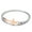 Silver & Pink Rose Gold, variant on Stainless Steel Metal Cross Religious Sacred Christian Catholic Holy Blessing Bangle Bracelet, Silver & Pink Rose Gold Size 60mm