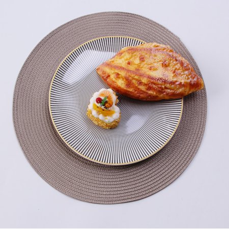 

QWZNDZG 4pcs PP Dining Table Mat Woven Placemat Pad Heat Resistant Bowls Coffee Cups Coaster Tableware Mat For Home Kitchen Party Supply