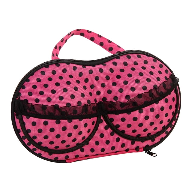 Hard-Shell Bra Travel Case for Lingerie & Bikinis | EVA Storage Organizer with Mesh Compartment