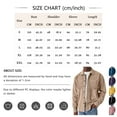 thumbnail image 3 of WTOBBY Men's Corduroy Long Sleeve Shirt Casual Loose Fit Striped Lapel Collar Button Front Fall Winter Thermal Pocket Top for Business Casual Outfit,Purple 2XL, 3 of 4