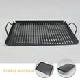 thumbnail image 3 of Luxshiny Grill Pan Rectangular Antiadherente Para Barbacoa En Casa Color Negro Portátil Y Resistente, 3 of 8