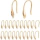 thumbnail image 1 of 12 ganchos para pendientes de circonita cúbica chapados en oro de 18 quilates con aro de diamantes de imitación, alambres para pendientes franceses, accesorios para pendientes en blanco., 1 of 5