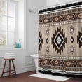 thumbnail image 6 of Aztec Shower Curtain for Bathroom Decor, Brown Southwest Wind Bohemian Ethnic Wind Waterproof Fabric Shower Curtain, 36"x78" Set with 12 Hooks, 6 of 9