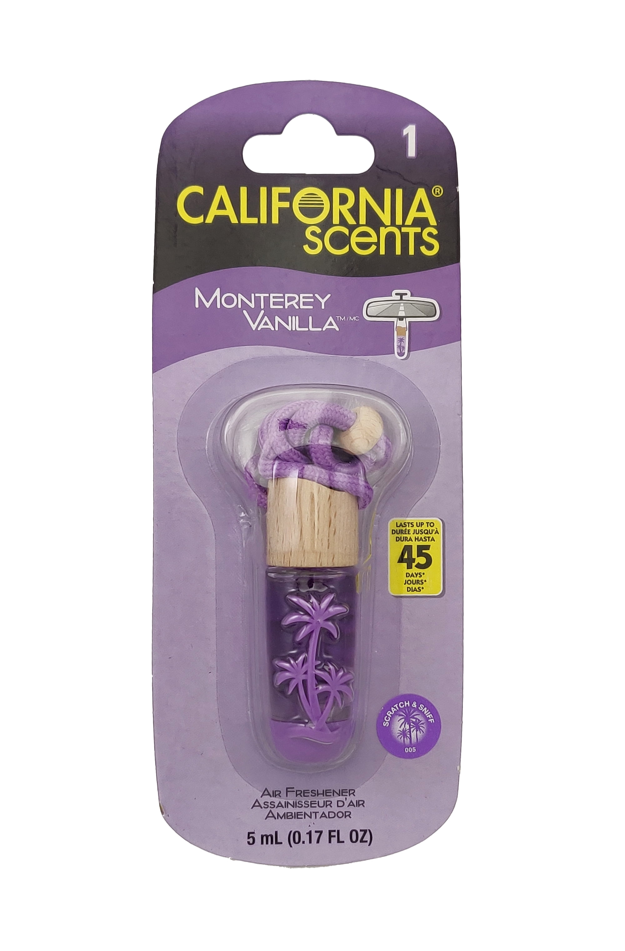 California Scent Air Fresheners Hanging Vial Necklace Monterey