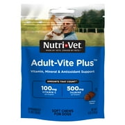 Nutri-Vet Adult-Vite Plus Dry Soft Chews for Dogs 70 Count