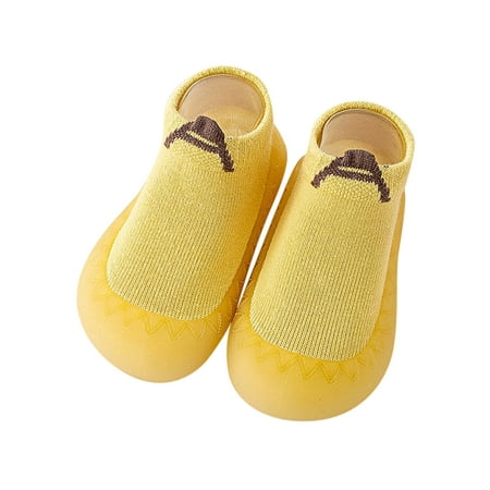 WZHKSN Baby Infant Girls Boys Yellow Soft Sole Casual Shoes 24