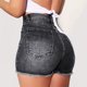 thumbnail image 3 of Pantalones cortos de mezclilla rotos para mujer a la moda, pantalones vaqueros rasgados de cintura alta, Pantalones ajustados Fridja  fhjkhfk459461, 3 of 6