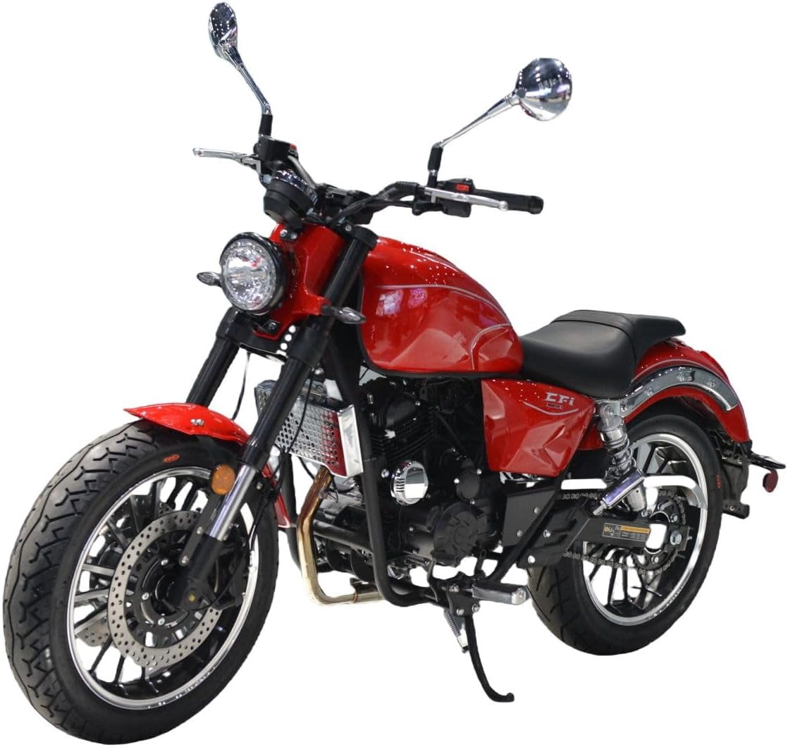 HHH 250cc Cruiser Motorcycle 6-Speed Manual Sport Transmission EFI Fuel Injection Motorcycle-Black