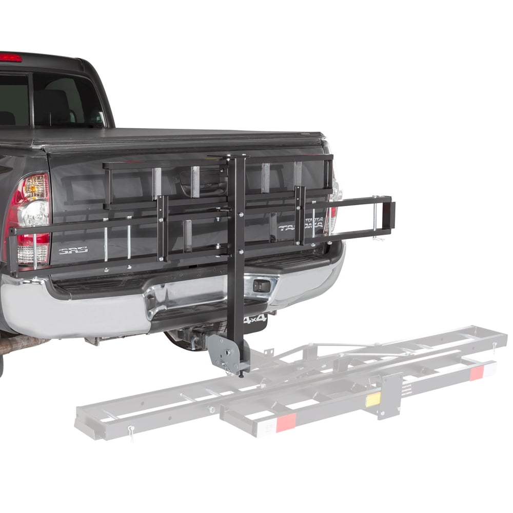 Folding Hitch Mounted Off-Road Dirt Bike Carrier Rack with Ramp by Black Widow