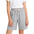 thumbnail image 2 of ITSAME Shorts for Boys Girls, Elastic Waist Loose Fit Knitting Cotton Summer Comfort Casual Shorts Gray Size 5-6, 2 of 6