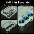 thumbnail image 5 of for Samsung Galaxy S24 Plus Camera Lens Protector, 9H Tempered Glass Camera Cover Screen Protector Metal Individual Ring for Samsung Galaxy S24 Plus, Darkgreen, 5 of 5