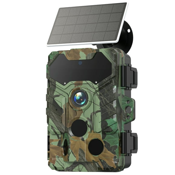 Solar Camera Outdoor Wireless Trail Camera 32MP Infrared Night Vision WiFi Enabled IP66 Waterproof Wildlife Hunting Camera Wireless Solar Powered