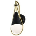 thumbnail image 6 of 60/7901 Nuvo Lighting Admiral - 1 Light Wall Sconce In Contemporary Style-15.38 Inches Tall and 6.5 Inches Wide-Matte Black/Natural Brass Finish, 6 of 19