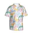 thumbnail image 2 of Balery Zebra Colourful Print Men's Hawaiian Shirts Short Sleeve Beach Shirt Relaxed Fit Vacation Button Down Shirts-XX-Large, 2 of 9